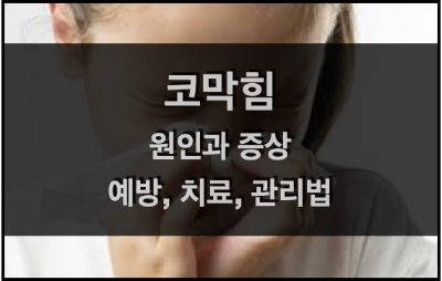 코막힘(Blocked Nose) 원인과 증상 예방 치료 관리법