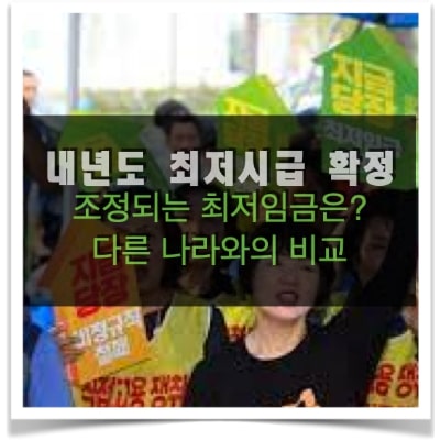 2024년 최저임금 확정. 다른 나라와 비교하면? 내년도 최저시급확정-min