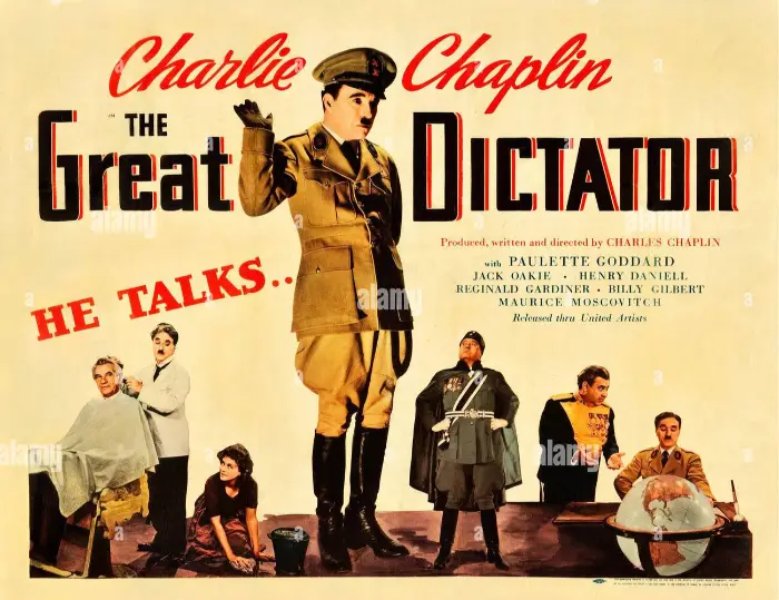 charlie chaplin's the great dictator 1940 movie poster