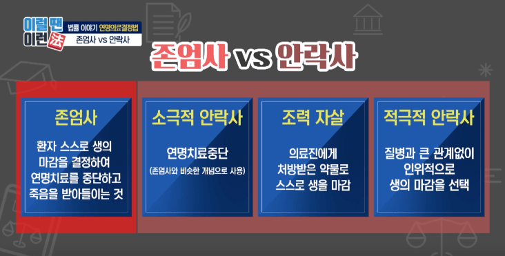 존엄사와 안락사의 차이 Euthanasia