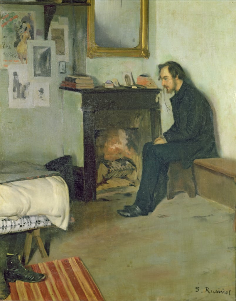 Santiago Rusiol - The Bohemian (portrait of Erik Satie in his studio in Montmartre) 1891