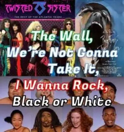 1980년대 the wall, we're not gonna take it, I wanna rock, black or white