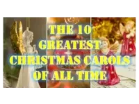 특성_the 10 greatest christmas carols of all time