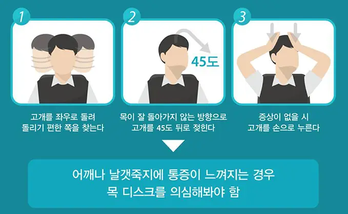 목디스크 자가진단 스펄링 테스트