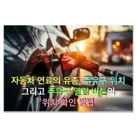 특성_자동차 연료의 유종 주유구 위치 주유구 열림버튼 위치