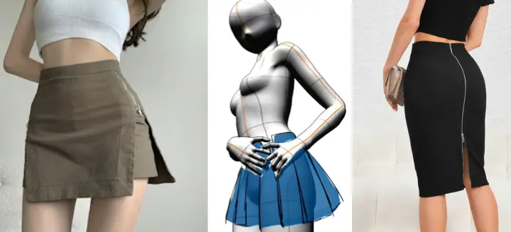 변하지 않는 의복 디자인 규칙과 그 역사적 유래 디자인 규칙_치마 지퍼 위치