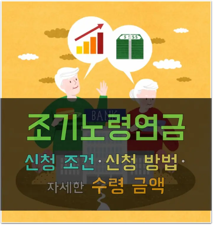 국민연금 조기수령 조기노령연금 신청방법 요건 수령금액