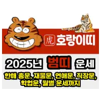 특성_2025년 호랑이띠 운세