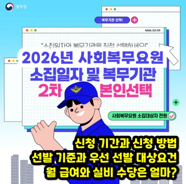 2026년 사회복무요원(공익)