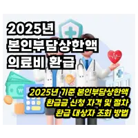 2025년 본인부담상한제 의료비 환급 총정리 – 대상자 조회부터 신청 절차까지 한눈에!