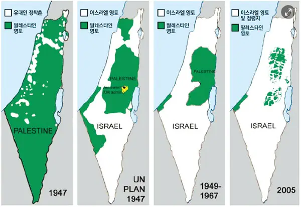 쉽게 정리한 중동전쟁의 역사: 원인, 과정, 결과 및 2025년 현재 이스라엘-이란 갈등 상황 이해하기 중동전쟁의 역사영토변화