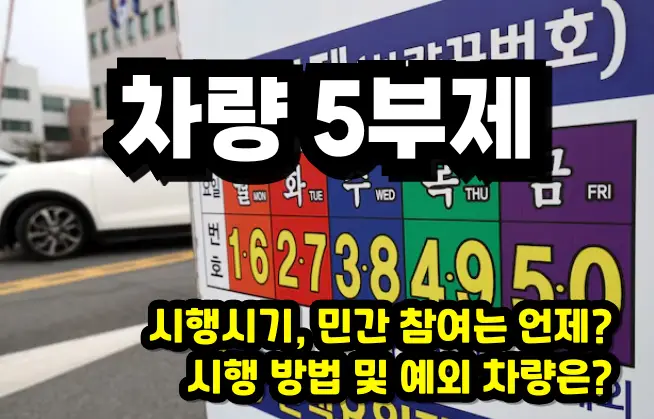 2026 차량 5부제