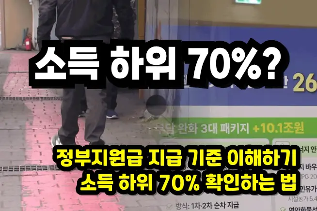 소득 하위 70%
