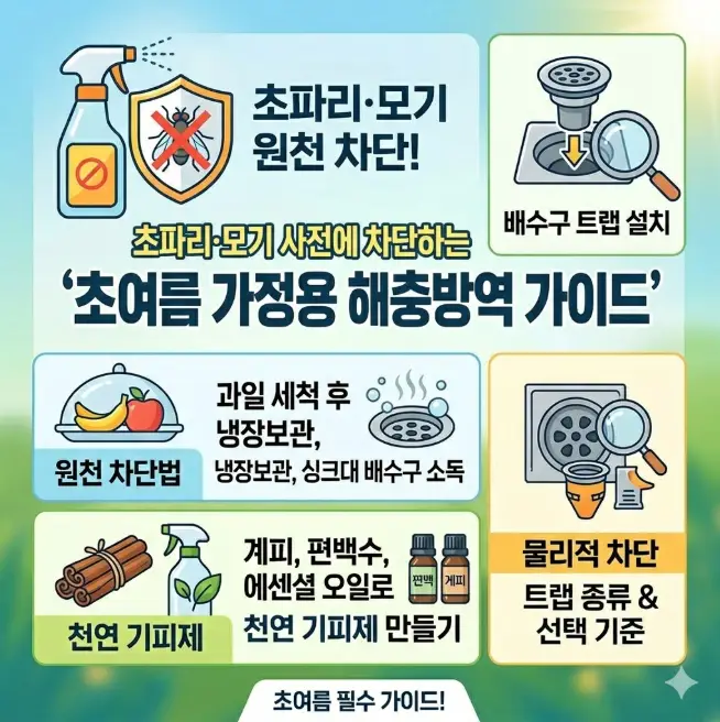 초파리·모기가 생기기 전에 미리 예방하자! ‘초여름 가정용 해충 방역 가이드’ 초파리 모기 방역 가이드