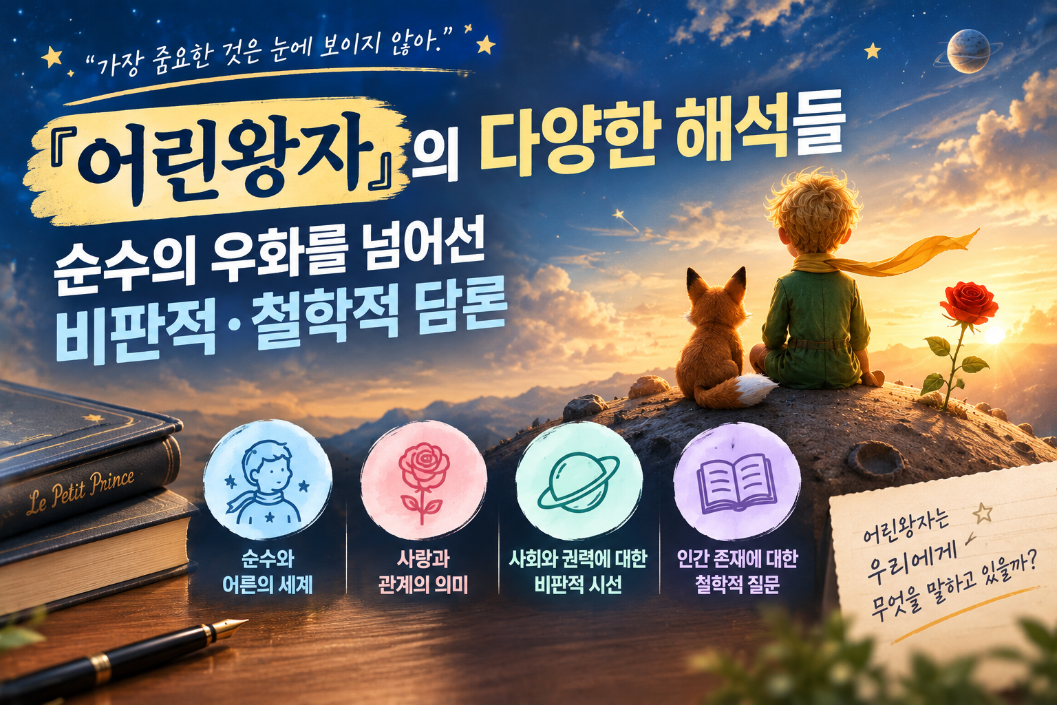 『어린왕자』의 다양한 해석들: 순수의 우화를 넘어선 비판적·철학적 담론 어린왕자의 다양한 해석들